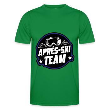 Après Ski Party Team Saying - Men's Functional T-Shirt - kelly green - Front - AI Model Male 178 dark (178cm)