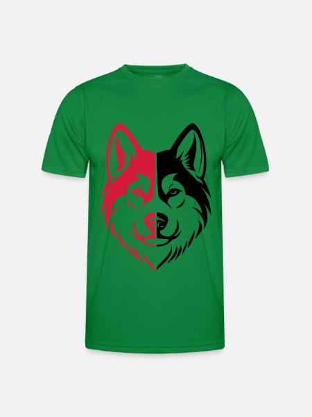 Akita Dog Head - Men's Functional T-Shirt - kelly green