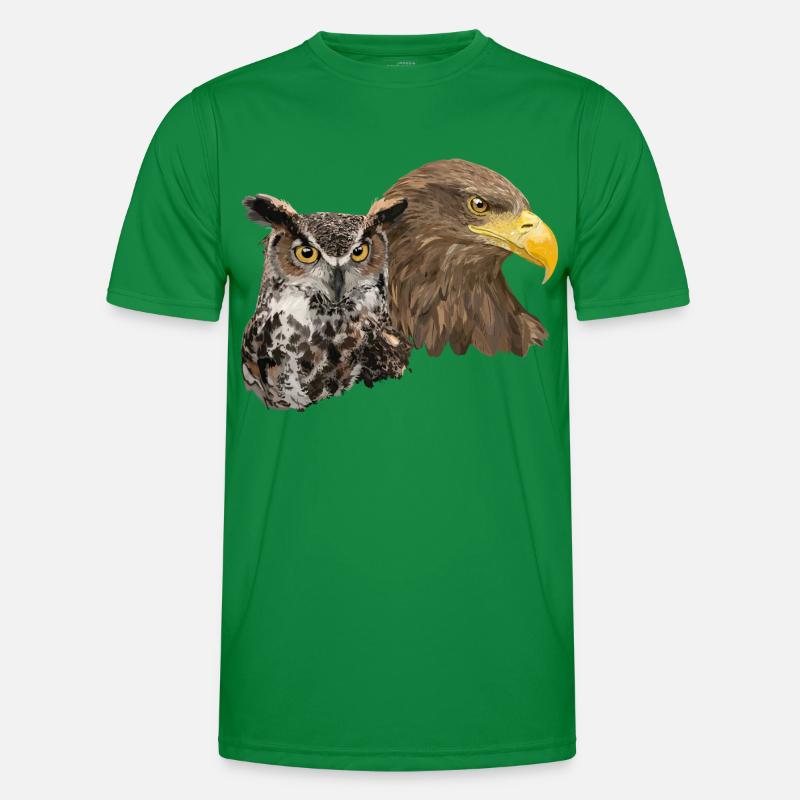 Pigargo und Eule Männer Funktions-T-Shirt