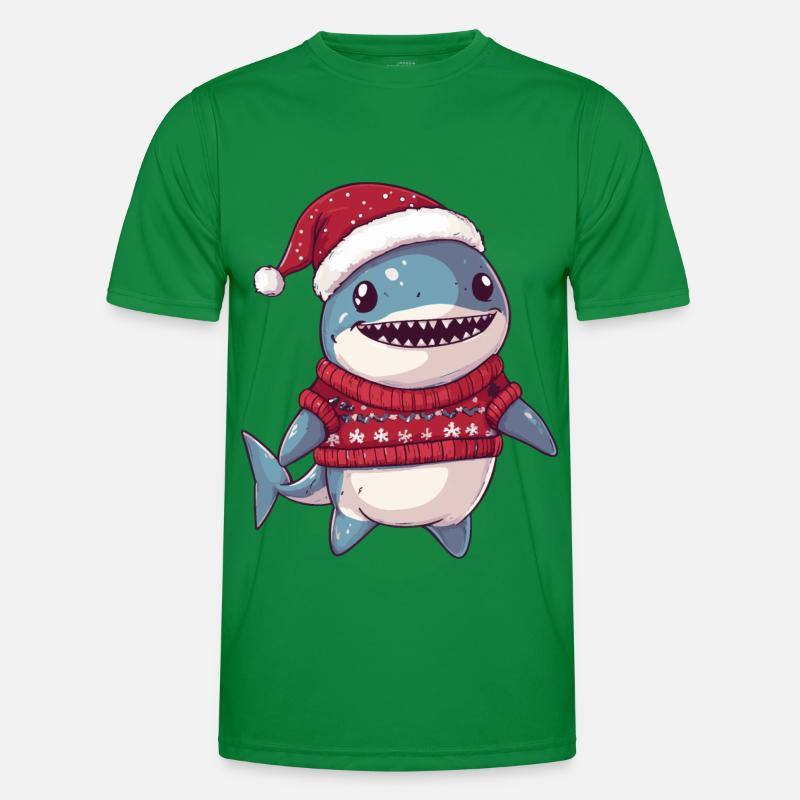 Hai Weihnachten Comic - Männer Funktions-T-Shirt - Kelly Green