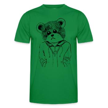 Niedlicher Teddybär zum Mitnehmen für Jung und Alt - Männer Funktions-T-Shirt - Kelly Green - Vorne - AI Model Male 178 dark (178cm)