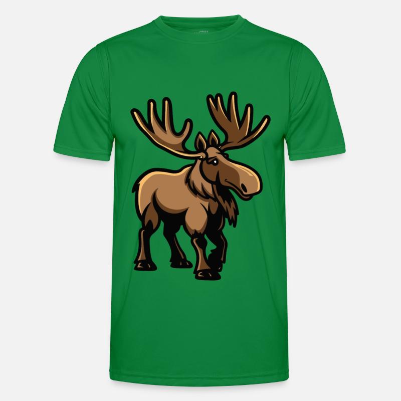 Moose Comic - Men's Functional T-Shirt - kelly green