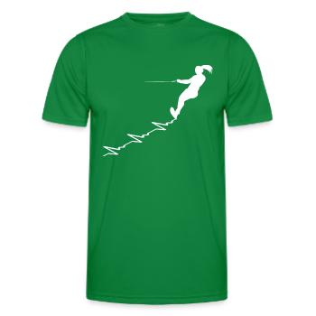 Nouveauté Heartbeat de ski nautique pour les skieurs nautiques - T-shirt sport Homme - vert - Devant - AI Model Male 178 dark (178cm)