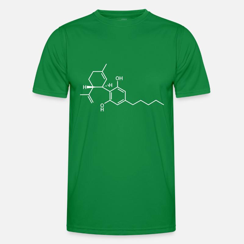 CBD Strukturformel Single Männer Funktions-T-Shirt