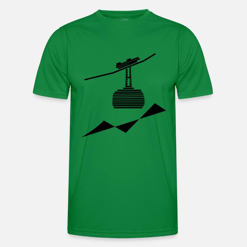 Seilbahn -4- Männer Funktions-T-Shirt