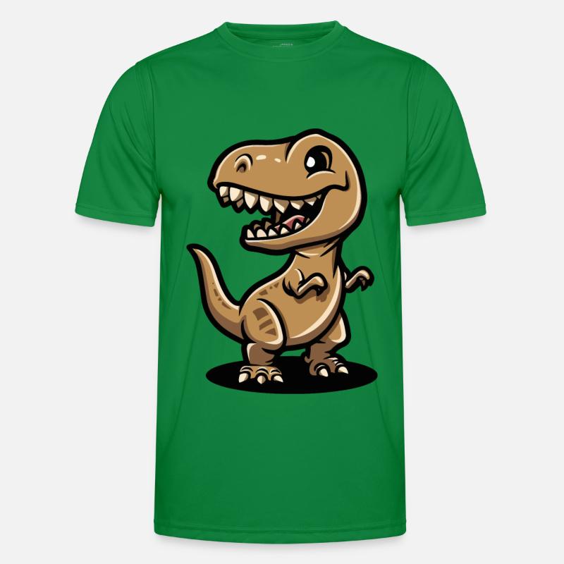 Dinosaur T-Rex Comic - Men's Functional T-Shirt - kelly green