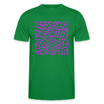 Rosa Sterne Geschenkidee pink - Männer Funktions-T-Shirt - Kelly Green - Vorne - AI Model Male 178 dark (178cm)