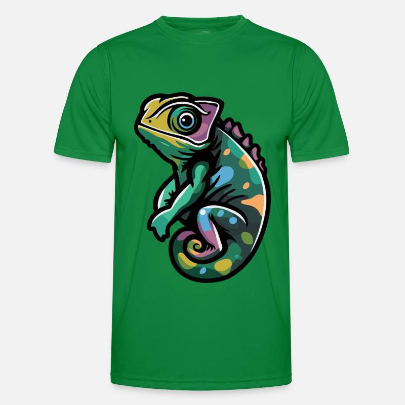 Chameleon Comic Männer Funktions-T-Shirt