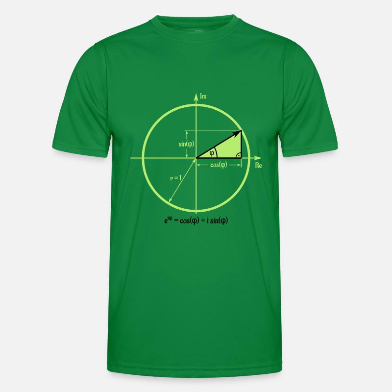 Eulersche Formel im Einheitskreis - Männer Funktions-T-Shirt - Kelly Green