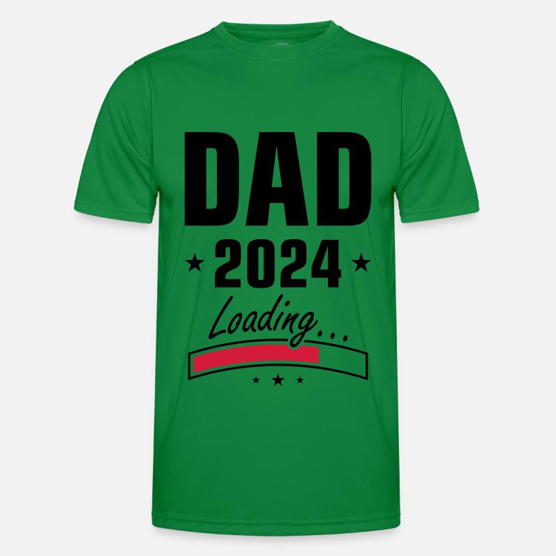 Dad 2024 Loading Papa - Men's Functional T-Shirt - kelly green