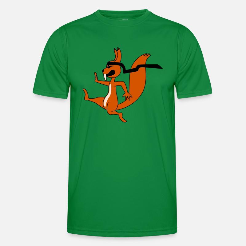 Ninja Eichhörnchen - Männer Funktions-T-Shirt - Kelly Green