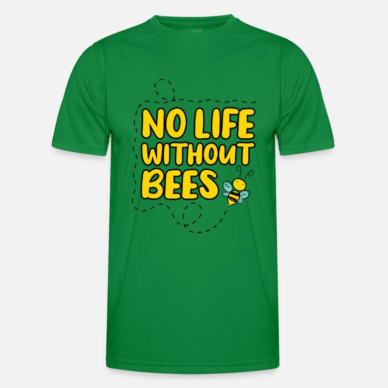 No Life Without Bees - Save the Bees Männer Funktions-T-Shirt