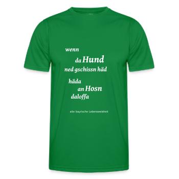 bayerische Lebensweisheit - Männer Funktions-T-Shirt - Kelly Green - Vorne - AI Model Male 178 dark (178cm)