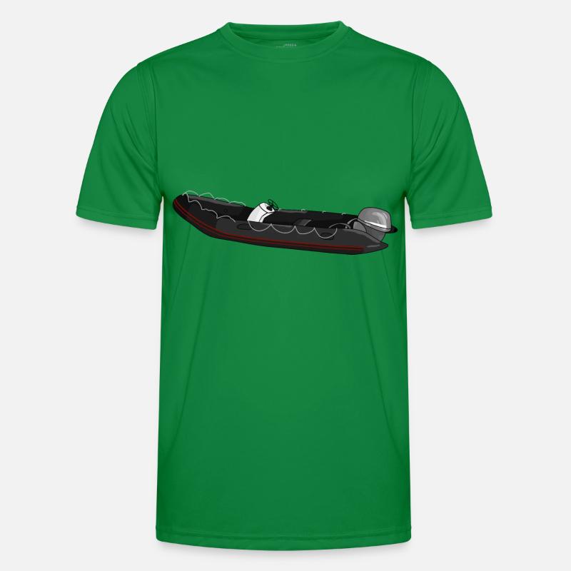 Motorboot Schlauchboot Männer Funktions-T-Shirt