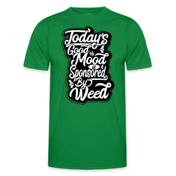 Cannabis Marijuana Weed Smoking - Men's Functional T-Shirt - kelly green - Front - AI Model Male 178 dark (178cm)