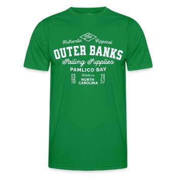 Outer Banks Sailing Supplies - Men's Functional T-Shirt - kelly green - Front - AI Model Male 178 dark (178cm)