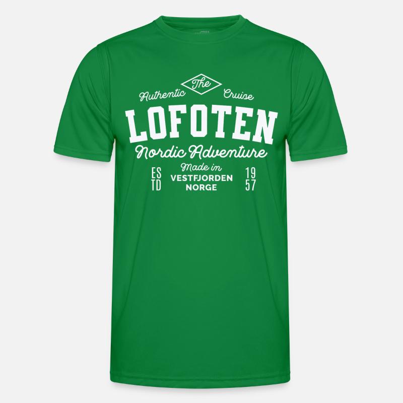 Lofoten Nordic Abenteuer Männer Funktions-T-Shirt