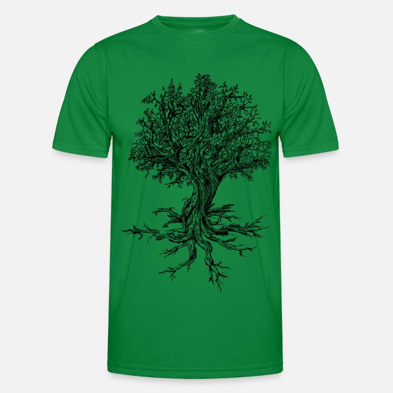 Blühender Baum Männer Funktions-T-Shirt