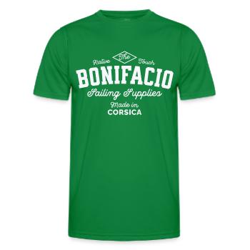 Bonifacio Segelzubehör made in Corsica - Männer Funktions-T-Shirt - Kelly Green - Vorne - AI Model Male 178 dark (178cm)