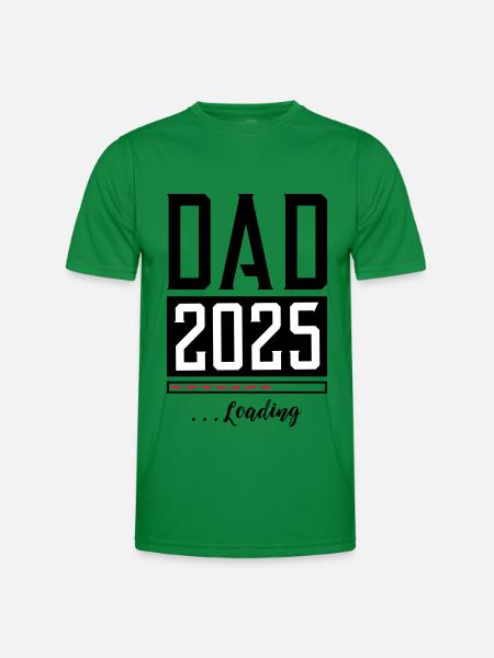 Dad 2025 Papa Loading Saying - Men's Functional T-Shirt - kelly green
