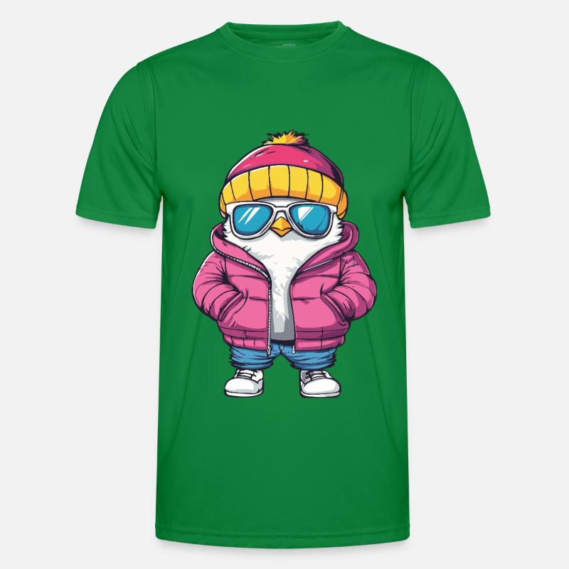 Dove Bird Cool Comic - Men's Functional T-Shirt - kelly green