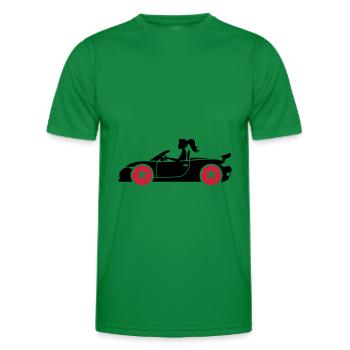 Femme Voiture Cabriolet - T-shirt sport Homme - vert - Devant - AI Model Male 178 dark (178cm)