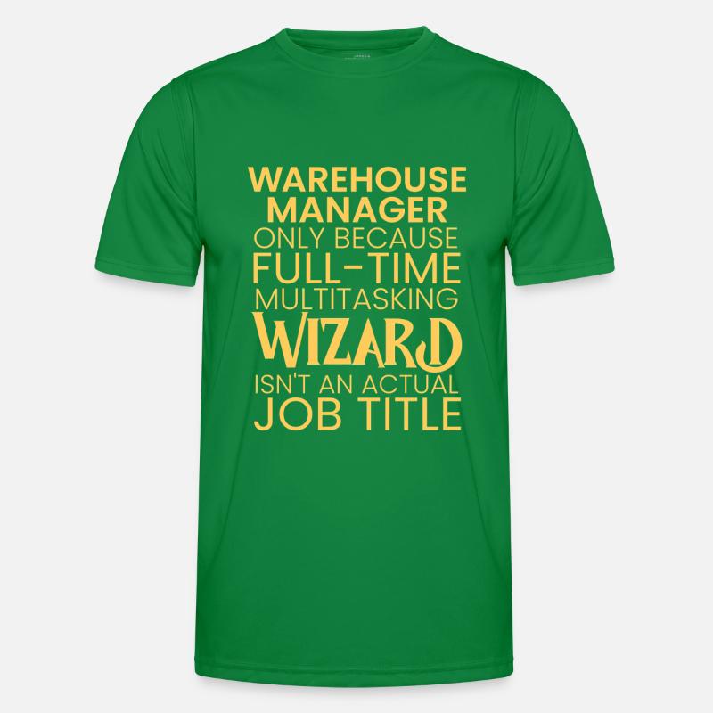 Warehouse Manager multitasking Wizard - Men's Functional T-Shirt - kelly green