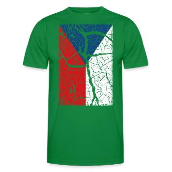 Tchéquie - T-shirt sport Homme - vert - Devant - AI Model Male 178 dark (178cm)
