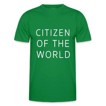 Citizen of the World World Citizen Travel Gift - Men's Functional T-Shirt - kelly green - Front - AI Model Male 178 dark (178cm)