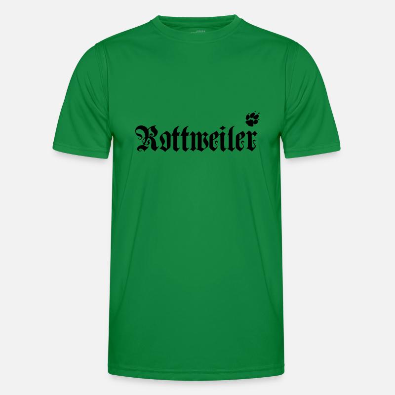 rottweiler logo mit pfote Männer Funktions-T-Shirt