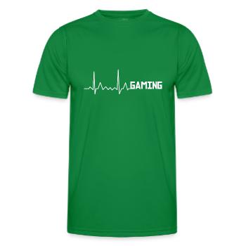 Jeu de jeu battement de coeur EKG I Love Gaming - T-shirt sport Homme - vert - Devant - AI Model Male 178 dark (178cm)
