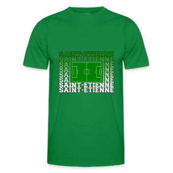 Saint-Etienne - Stade stéphanois - T-shirt sport Homme - vert - Devant - AI Model Male 178 dark (178cm)