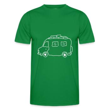 motorhome globetrotter - Men's Functional T-Shirt - kelly green - Front - AI Model Male 178 dark (178cm)