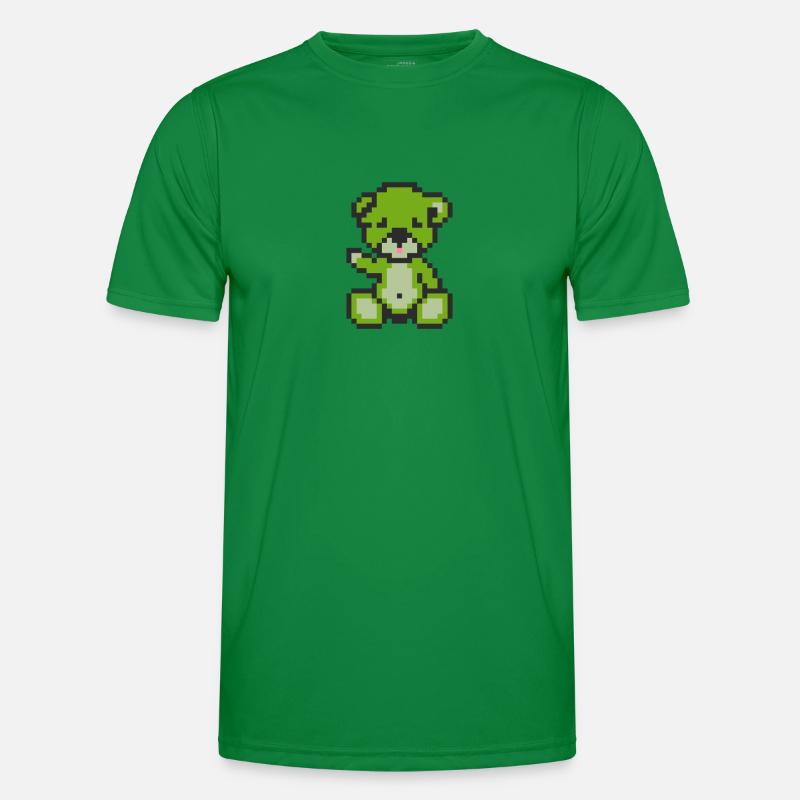 Pixel-Bär-Landschaft Männer Funktions-T-Shirt