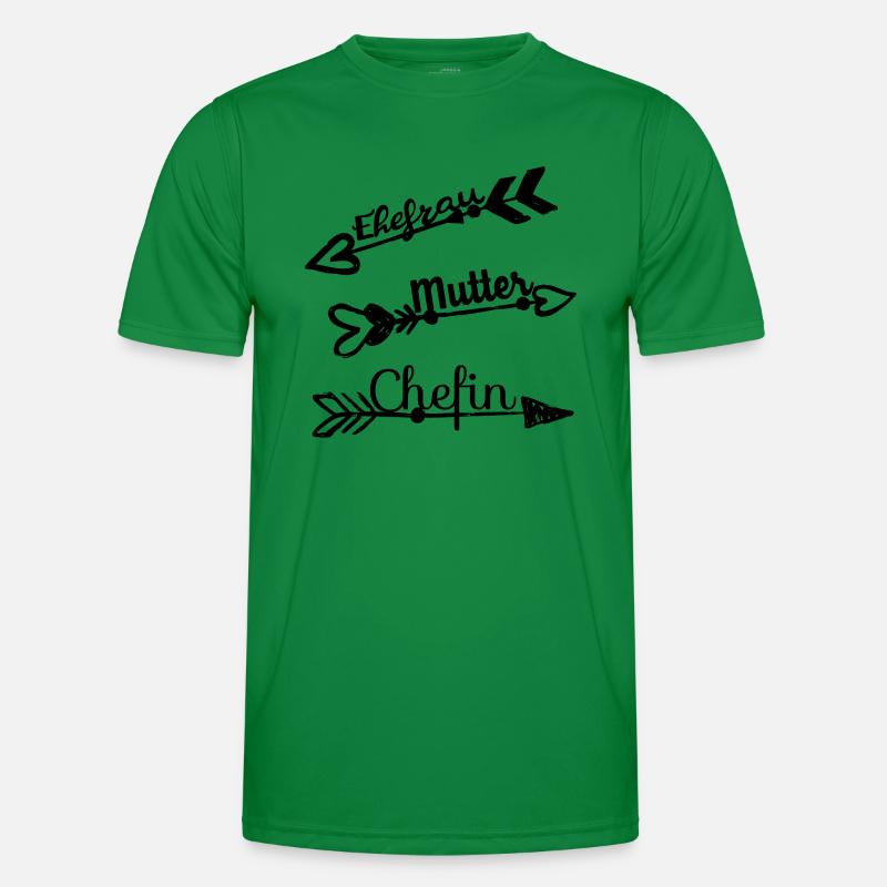 Ehefrau Mutter Chefin Männer Funktions-T-Shirt