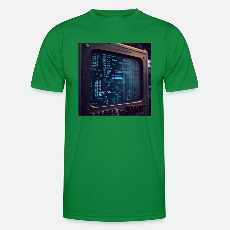 Code auf einem PC-Bildschirm - Männer Funktions-T-Shirt - Kelly Green