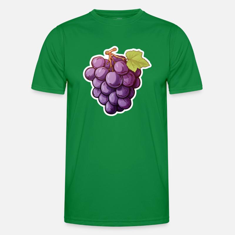 Weintraube oder dunkle Rebe Männer Funktions-T-Shirt