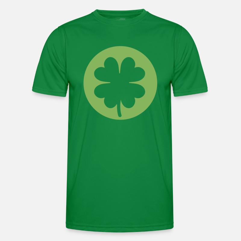 Trèfle vert pour la Saint-Patrick - T-shirt sport Homme - vert