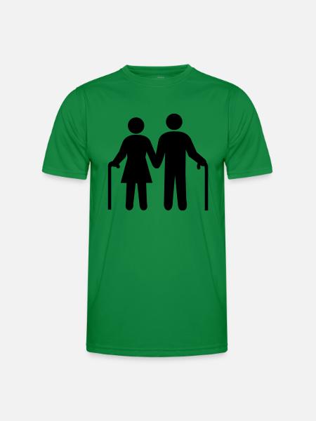 ehepaar_opa_und_oma - Männer Funktions-T-Shirt - Kelly Green