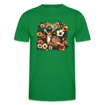 Spring Fawn - Men's Functional T-Shirt - kelly green - Front - AI Model Male 178 dark (178cm)