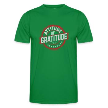 Positive Zen Culture Attitude of Gratitude - Men's Functional T-Shirt - kelly green - Front - AI Model Male 178 dark (178cm)