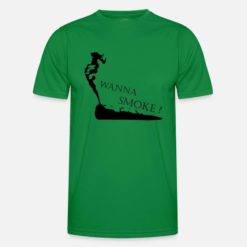 Fumer de l’herbe - lettrage avec image T-shirt sport Homme