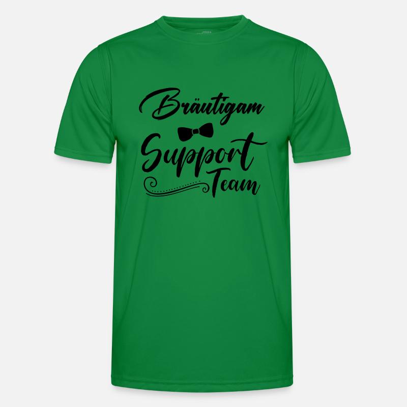 bräutigam support team - Männer Funktions-T-Shirt - Kelly Green