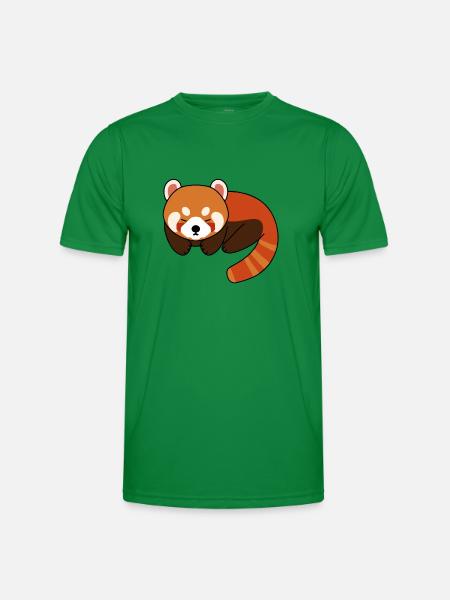 Roter Panda Müde Schlafen - Männer Funktions-T-Shirt - Kelly Green