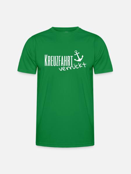 Kreuzfahrt verrückt - white - Männer Funktions-T-Shirt - Kelly Green