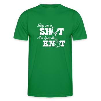 buy me a shot im tying the knot - T-shirt sport Homme - vert - Devant - AI Model Male 178 dark (178cm)