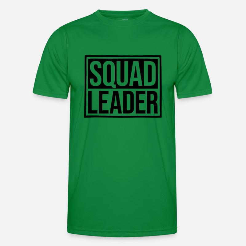 Squad Leader Shield Design - Men's Functional T-Shirt - kelly green