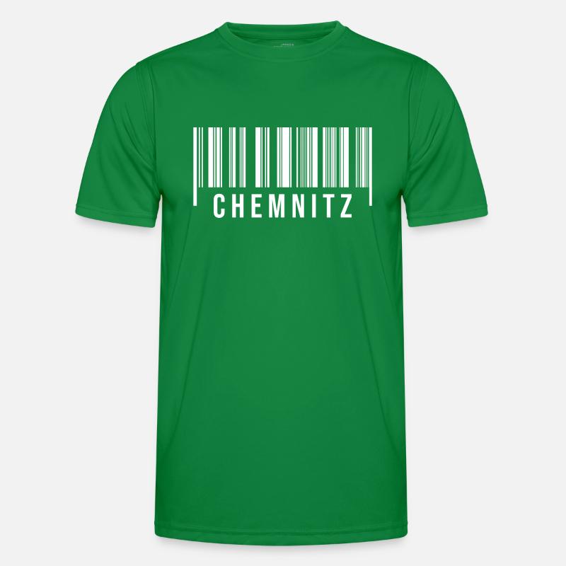 Erzgebirge Strichcode Chemnitz - Männer Funktions-T-Shirt - Kelly Green