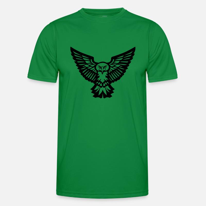 Vogeltyphibou oder fliegender Adler vorne Männer Funktions-T-Shirt