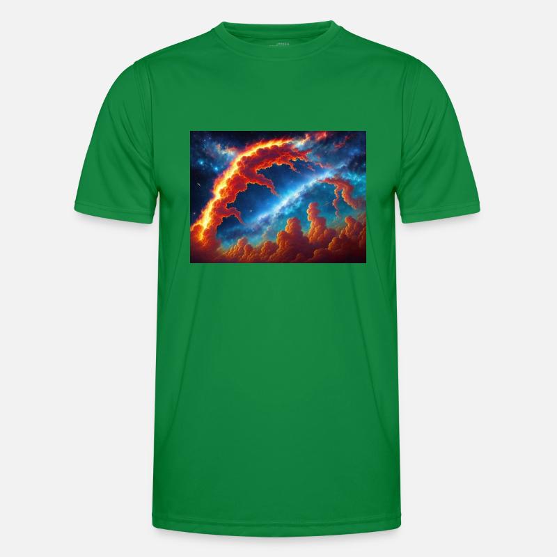 blue red sky Männer Funktions-T-Shirt